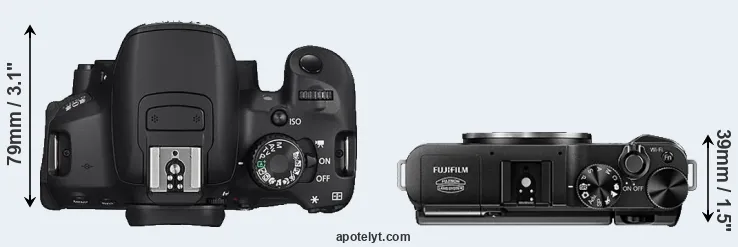 Compare 650D versus X-A1 top