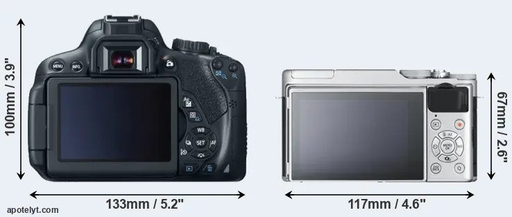 Comparison 650D or X-A10 rear