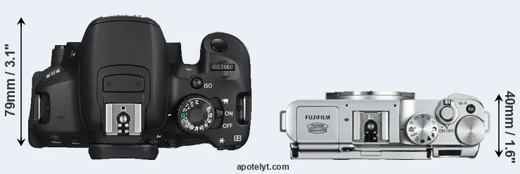 Compare 650D versus X-A2 top