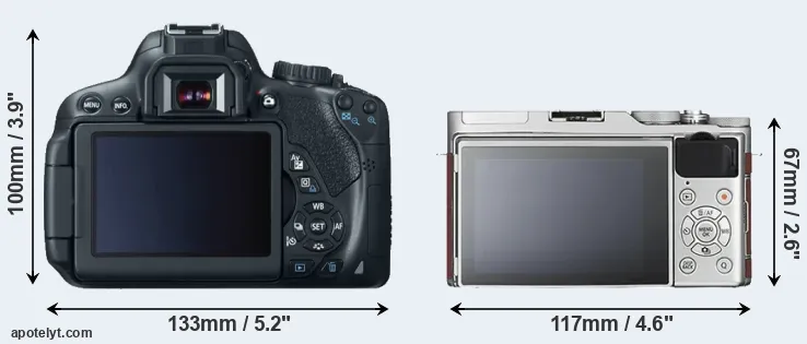 Comparison 650D or X-A3 rear