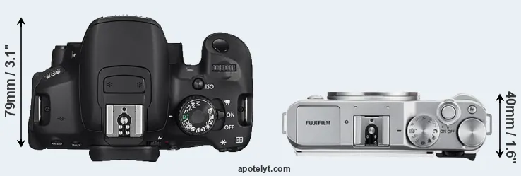 Compare 650D versus X-A3 top