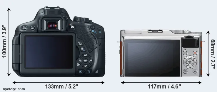 Comparison 650D or X-A5 rear