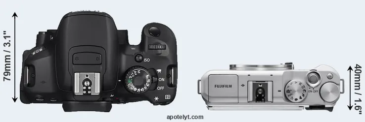 Compare 650D versus X-A5 top