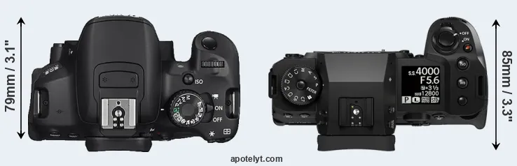 Compare 650D versus X-H2 top
