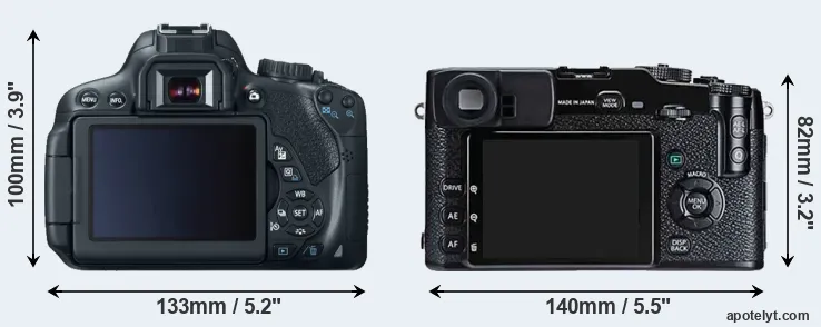 Comparison 650D or X-Pro1 rear