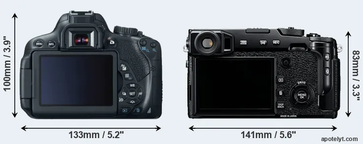 Comparison 650D or X-Pro2 rear