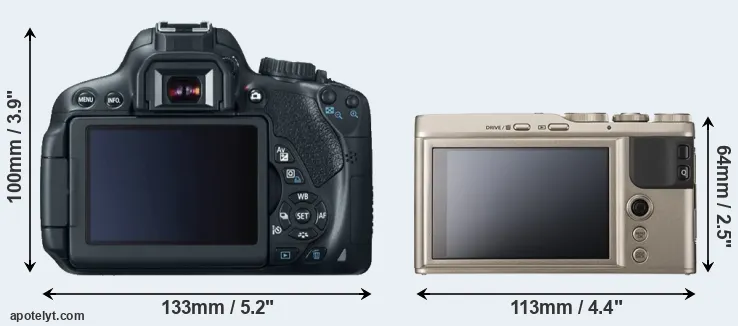 Comparison 650D or XF10 rear