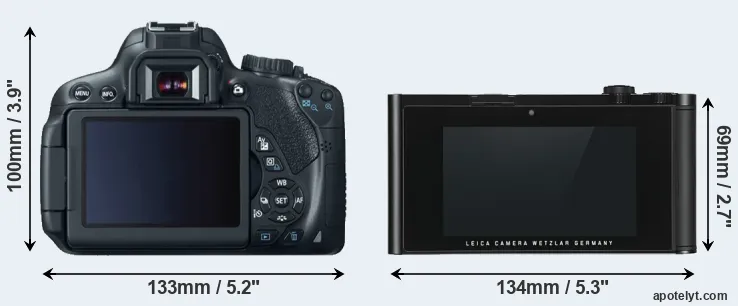 Comparison 650D or TL rear