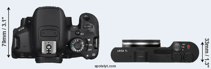 Compare 650D versus TL top
