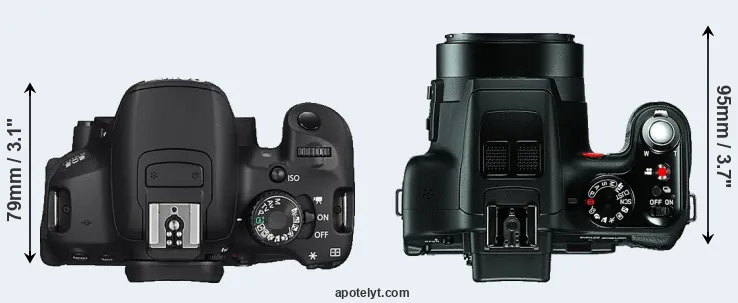 Compare 650D versus V-LUX 3 top
