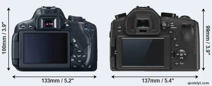 Comparison 650D or V-LUX Typ 114 rear