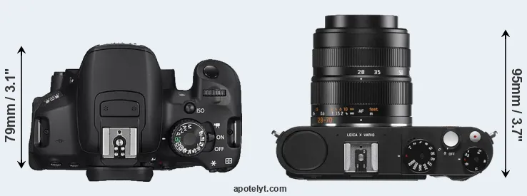 Compare 650D versus X Vario top