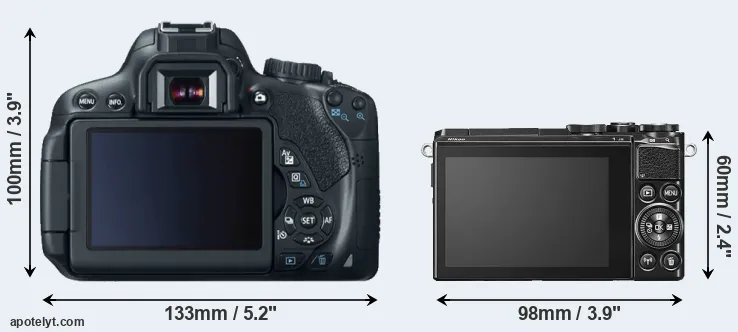 Comparison 650D or J5 rear