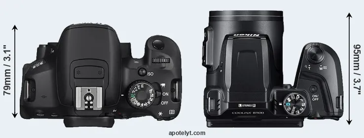 Compare 650D versus B500 top