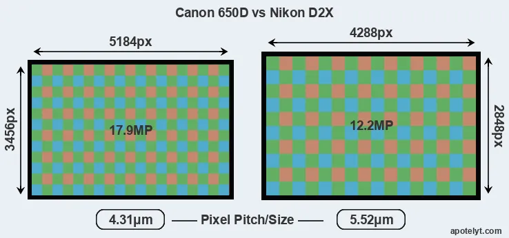 650D versus D2X MP