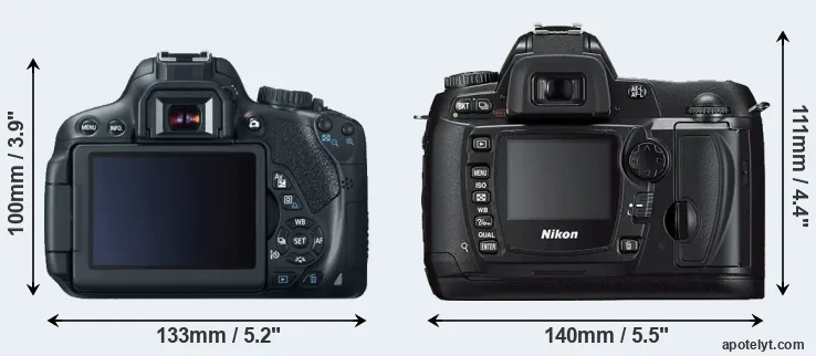 Comparison 650D or D70s rear