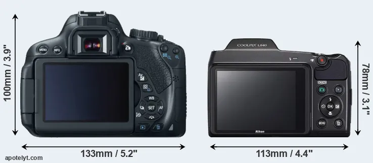 Comparison 650D or L840 rear