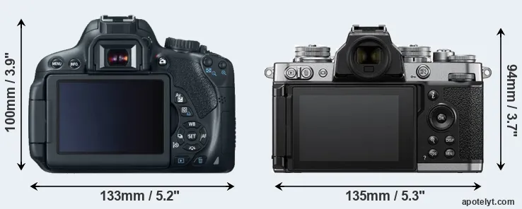 Comparison 650D or Z fc rear