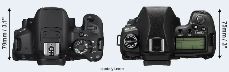 Compare 650D versus E-30 top