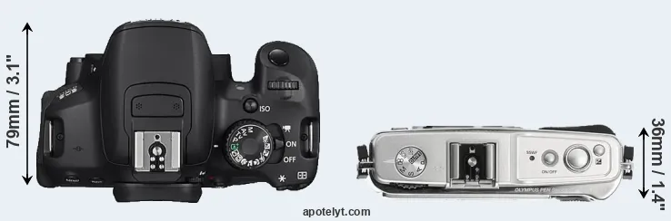 Compare 650D versus E-P1 top