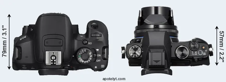Compare 650D versus Stylus 1s top