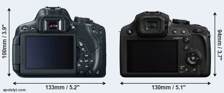 Comparison 650D or FZ82 rear