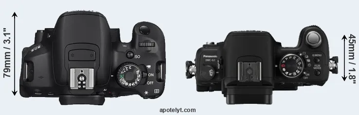 Compare 650D versus G1 top