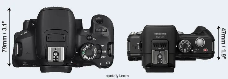 Compare 650D versus G3 top