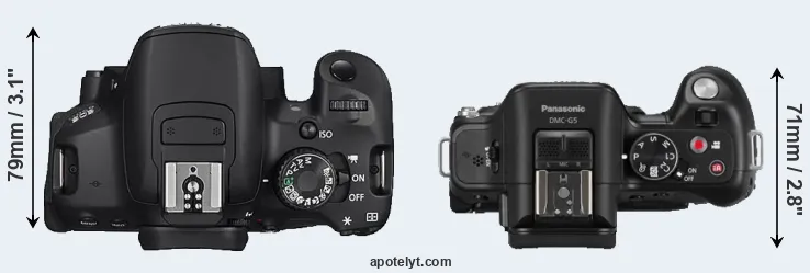 Compare 650D versus G5 top