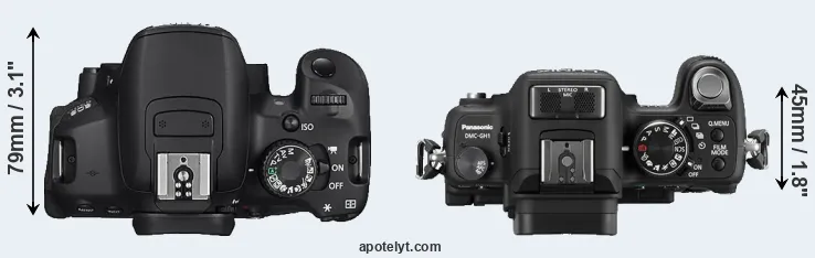 Compare 650D versus GH1 top