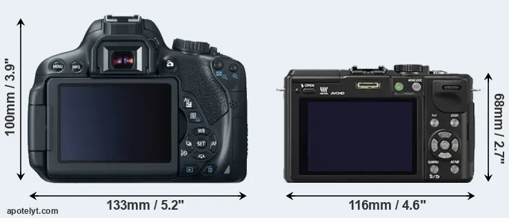 Comparison 650D or GX1 rear