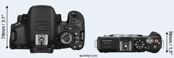 Compare 650D versus GX1 top
