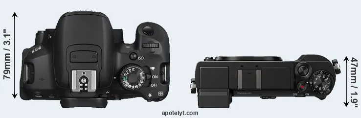 Compare 650D versus GX9 top