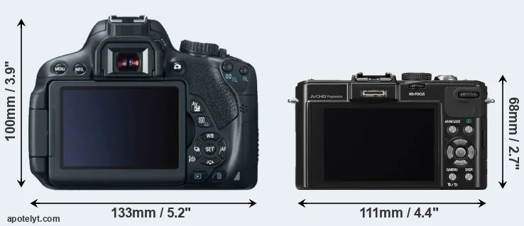 Comparison 650D or LX7 rear