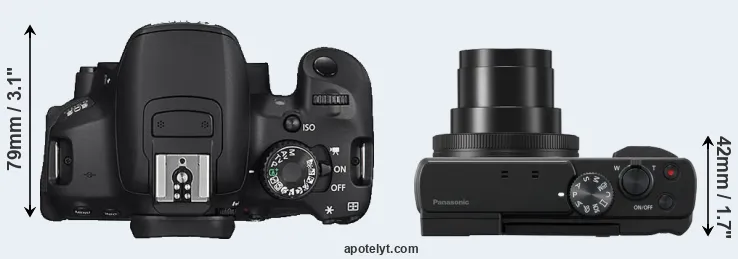 Compare 650D versus TZ95 top