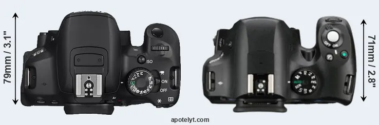 Compare 650D versus K-500 top