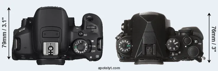 Compare 650D versus KP top