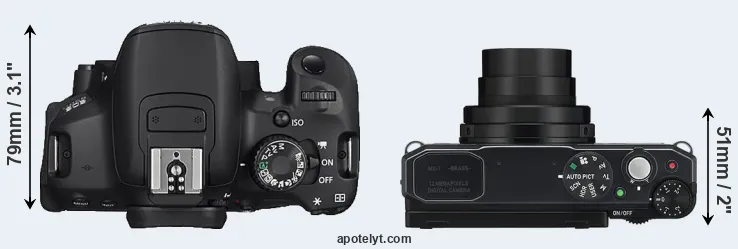 Compare 650D versus MX-1 top