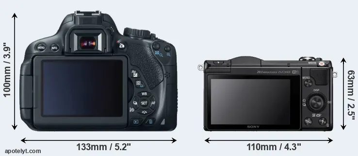 Comparison 650D or A5000 rear