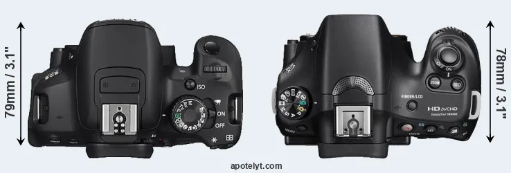 Compare 650D versus A58 top