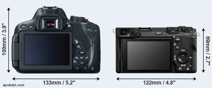 Comparison 650D or A6700 rear