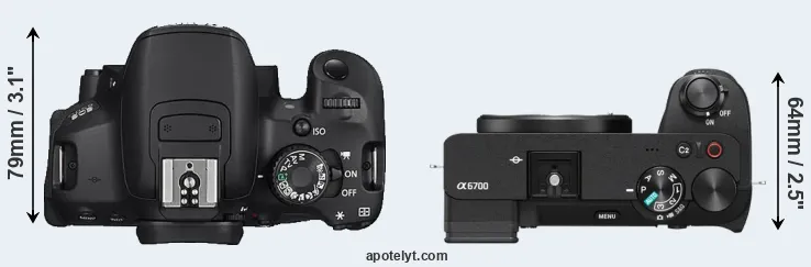 Compare 650D versus A6700 top