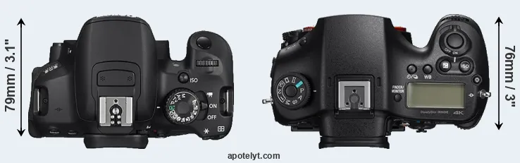 Compare 650D versus A99 II top