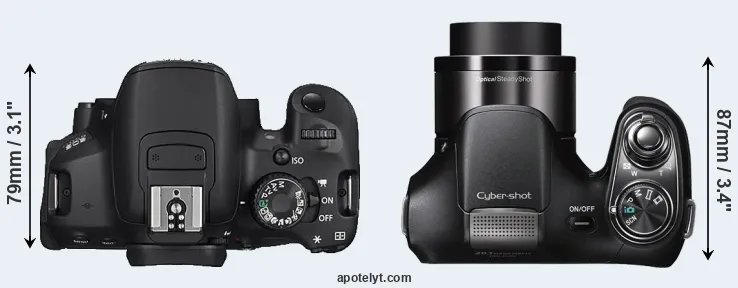 Compare 650D versus H200 top