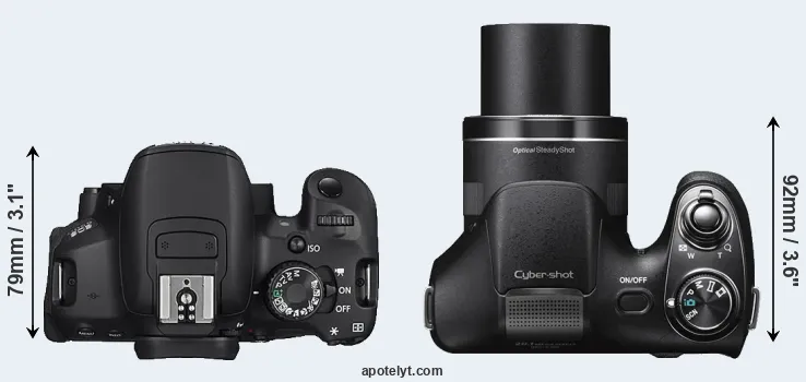Compare 650D versus H300 top