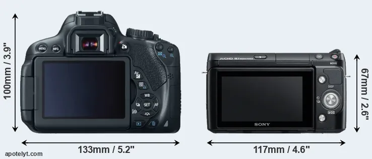 Comparison 650D or NEX-F3 rear