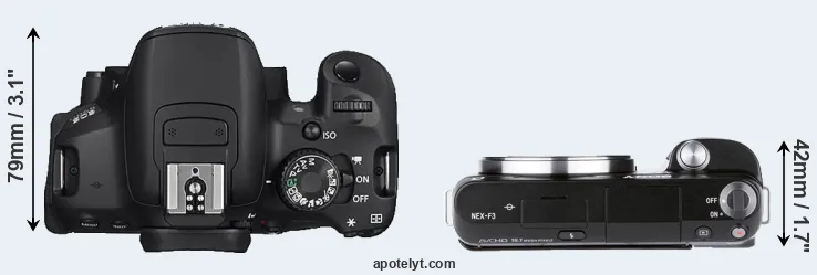 Compare 650D versus NEX-F3 top