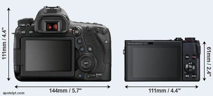 Comparison 6D Mark II or G5X Mark II rear