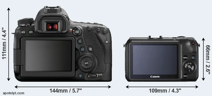 Comparison 6D Mark II or Canon M rear