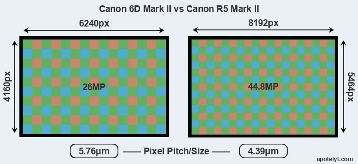 6D Mark II versus R5 Mark II MP